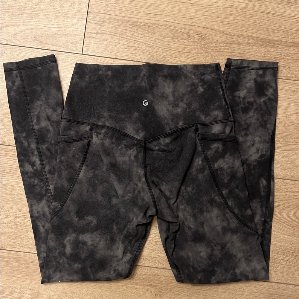 Black Tie-Dye Leggings